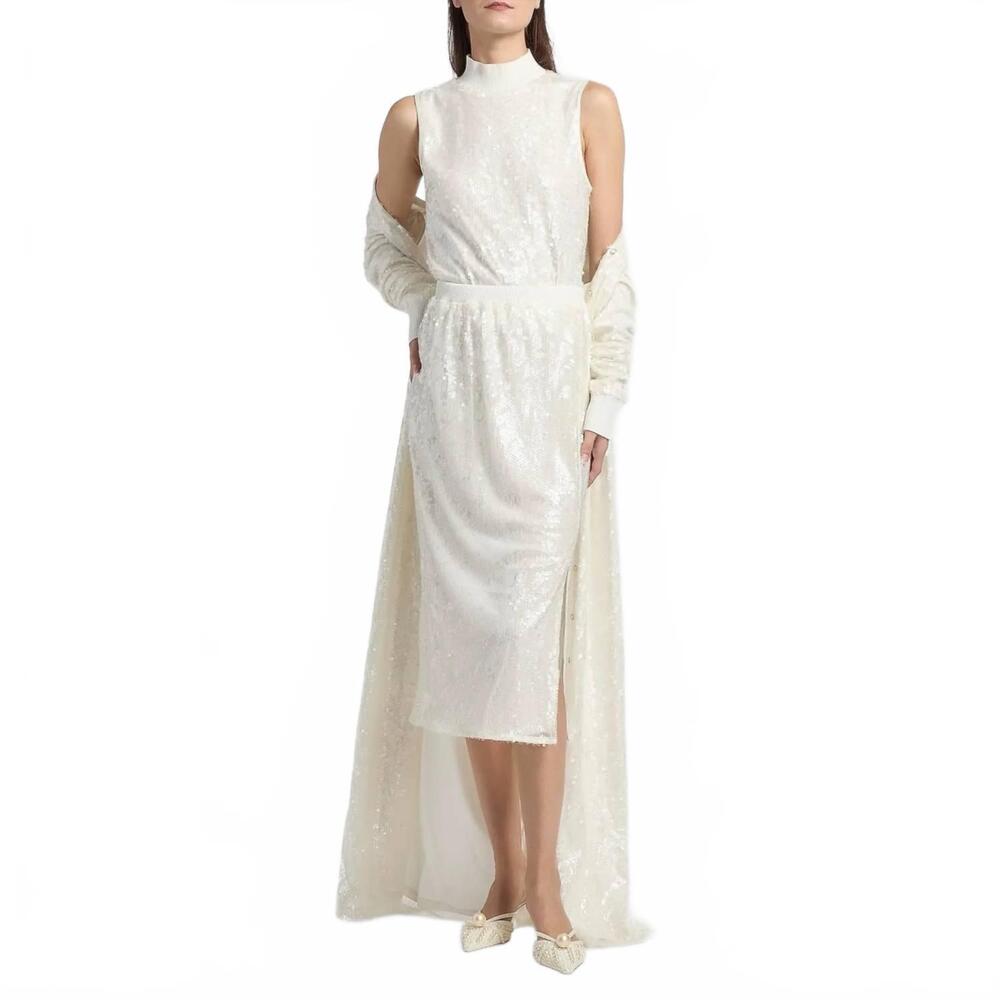 NEW RAMY BROOK cellina sequined sleeveless top in winter white
